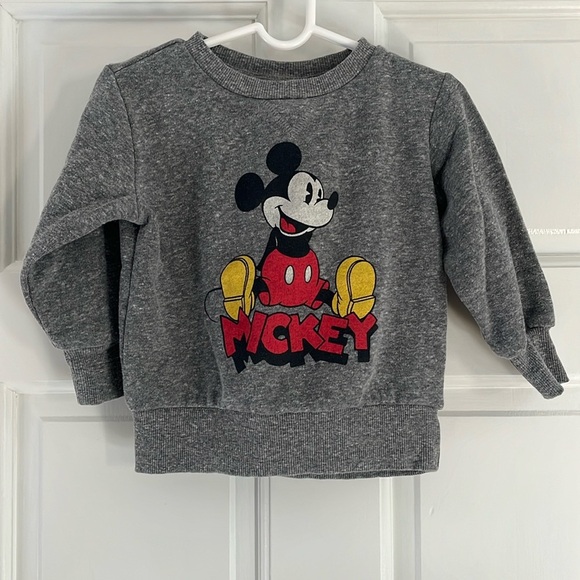 EUC Disney Mickey Gray Sweatshirt Size 18mo - Picture 1 of 6